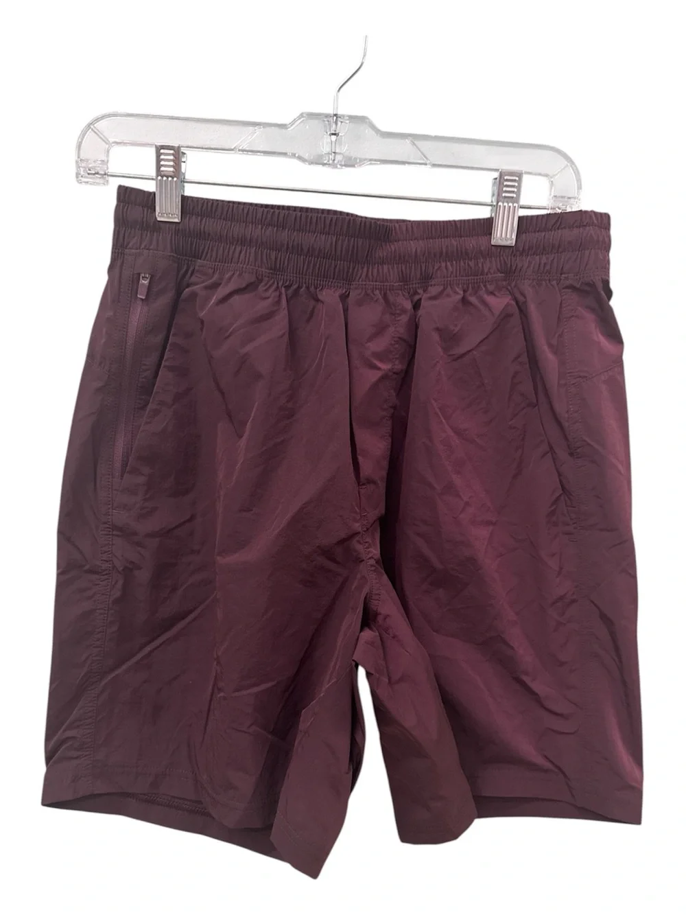 Men's Elastic Waist Performance Shorts - Burgundy